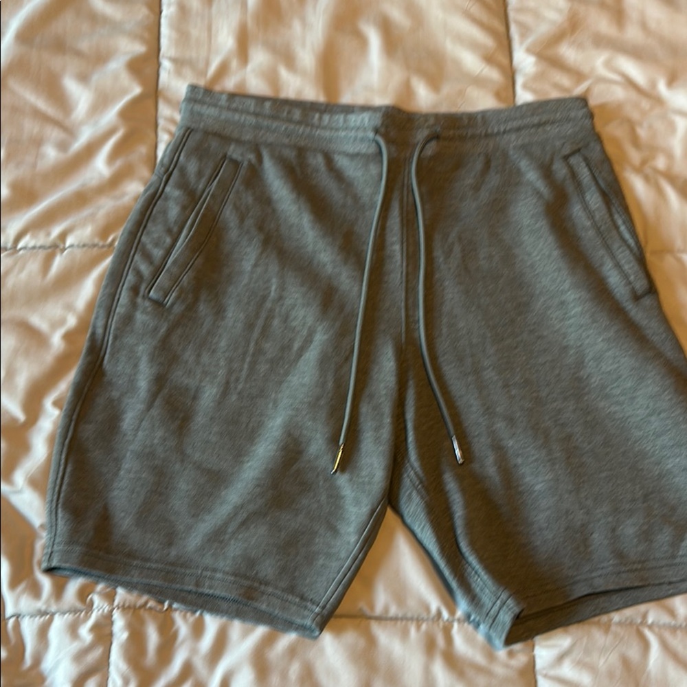 Express Gray Athletic Shorts with Drawstring Waistband